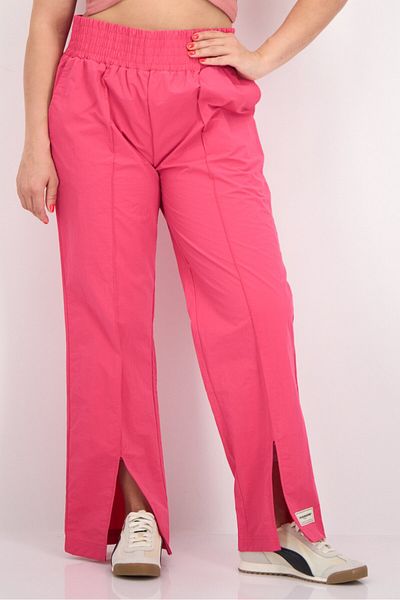 The Giving Movement Women Regular Fit Brand Logo Wide Leg Pants, Pink