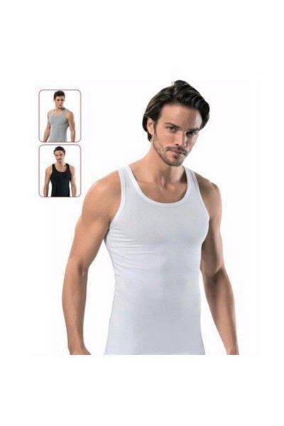 KEYAL Tutku Men's White Package Cotton Ribbed Sports Athlete 6-Pack