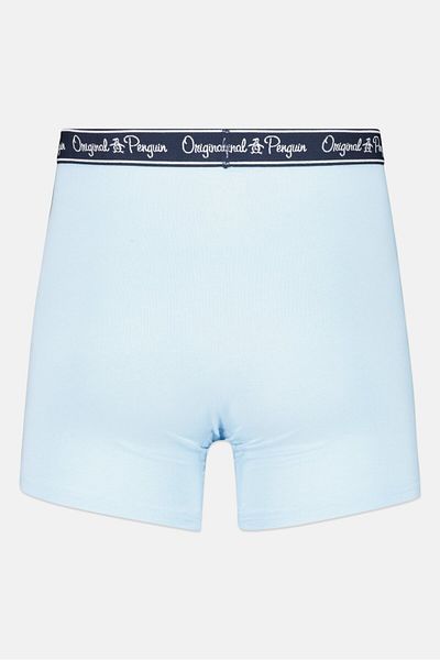 Original Penguin Men 3 Pieces Plain Boxer Briefs, Navy/purple/steel Blue