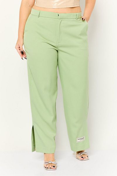 The Giving Movement Women Regular Fit Embroidered Logo Flare Pants, Sage