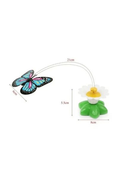 Pribor Pet Moving Rotating Butterfly-Cat Toy (Battery Operated)
