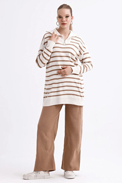 İKLİM LİFE Çizgili Triko Takım