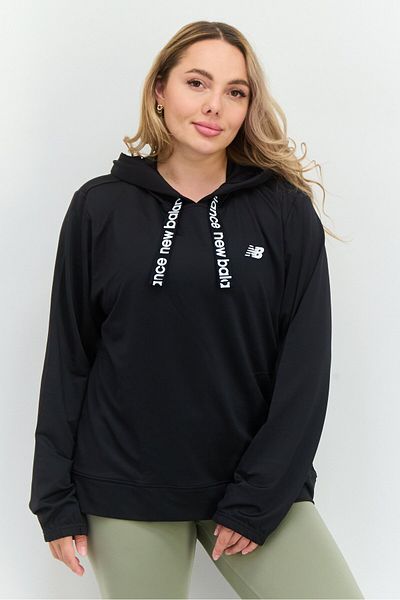 New Balance Women Sportswear Fit Long Sleeves Running Hoodie, Black