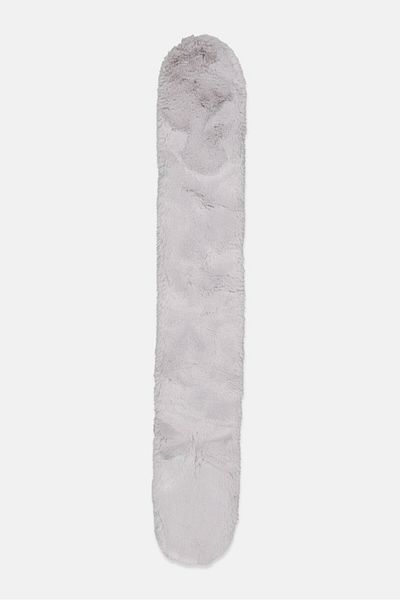 INC Women Faux Fur Pull Thru Scarf, Grey