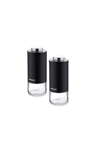 KORKMAZ Stora Plus Black Salt and Pepper Shakers Set 100 ml