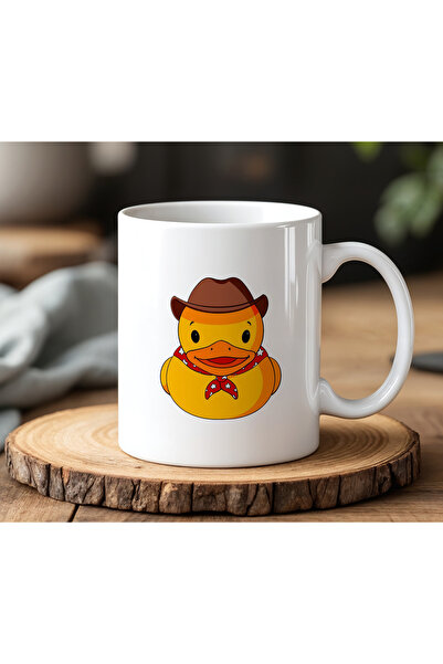 Generic Brand Cute Duck Design White Ceramic Printed Mug Cup 330ml