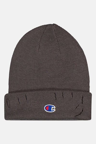 Champion Men Embroidered Logo Beanie, Grey