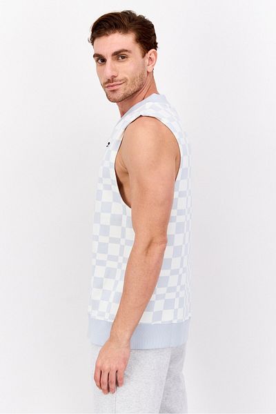 Puma Men Sportswear Fit Sleeveless Outdoor Vest, Blue/White