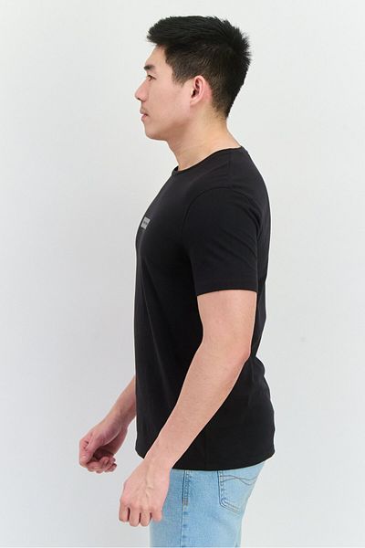 French Connection Men Crew Neck Short Sleeves Brand Logo T-shirt, Black