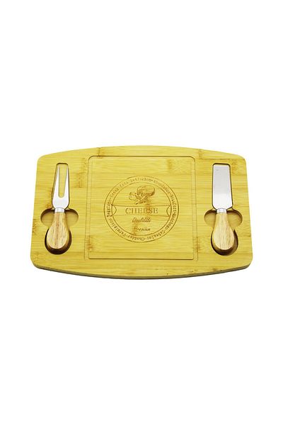 ZORROKİN Μαχαίρι Δεξιά-αριστερά 19x29cm -1,5cm Ξύλινο Μπαμπού Πρωινό Τυρί Παρουσίαση Πιάτο 2 τυριών Μαχαίρι=ξύλινη λαβή (5
