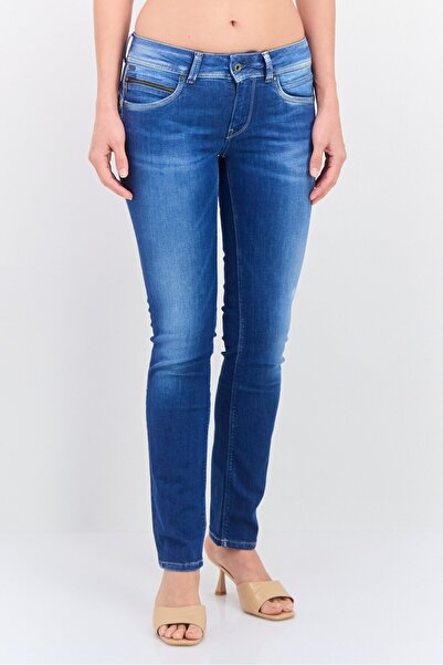 Pepe Jeans Women Slim Fit New Brooke Stretchable Jeans, Wash Blue