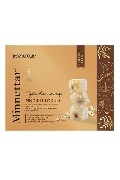 Şekeroğlu 300 Gr Grateful Double Roasted Turkish Delight with Hazelnuts