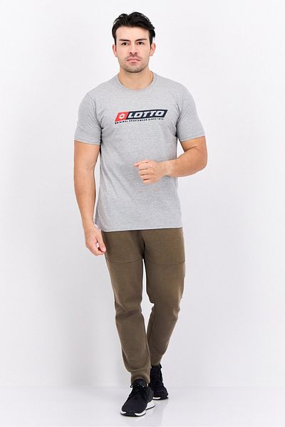 Lotto Men Sportswear Fit Short Sleeve Outdoor T Shirt, Grey