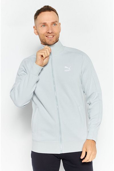 Puma Men Sportswear Fit Long Sleeve Outdoor Track Jacket, Light Blue