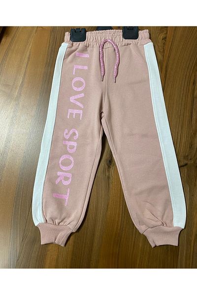 baby flamindo Baby Flamindo 2 Thread I Love Sport Printed Girl's Tracksuit