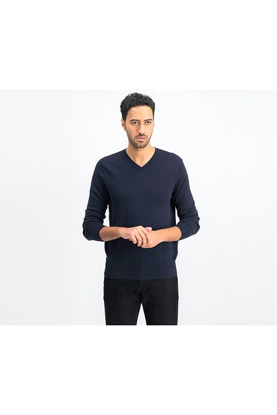 Perry Ellis Men Pullover Sweater, Navy