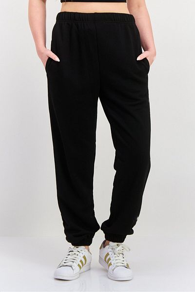 NIA Women Regular Fit Solid Sweatpants, Black