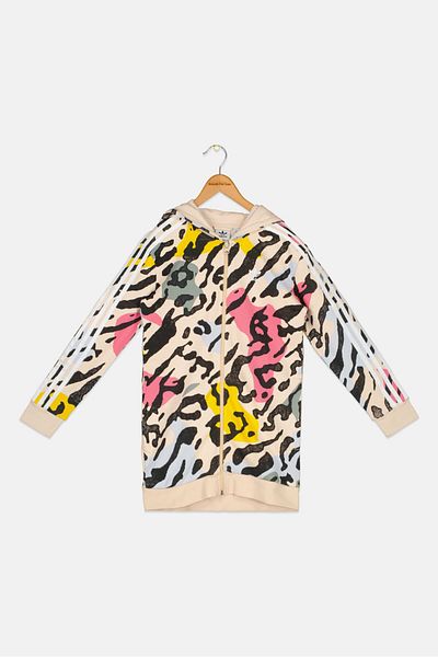 adidas Kids Boy Sportswear Fit Long Sleeve Outdoor Hoodies, Beige