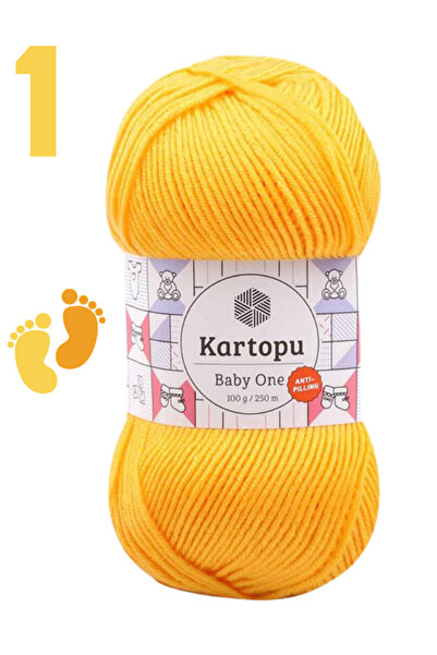 Kartopu Baby One Tüylenmeyen Anti Pilling Bebe İpi Sarı Kod : K154