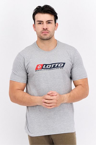 Lotto Men Sportswear Fit Short Sleeve Outdoor T Shirt, Grey