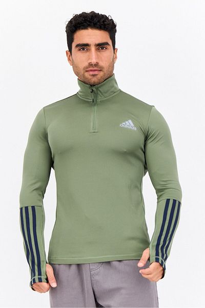 adidas Men Sportswear Fit Long Sleeves Training Sweatshirt, Olive
