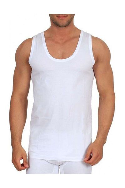 KEYAL Seher 12 Pieces Combed Cotton Men's Athlete with Straps White