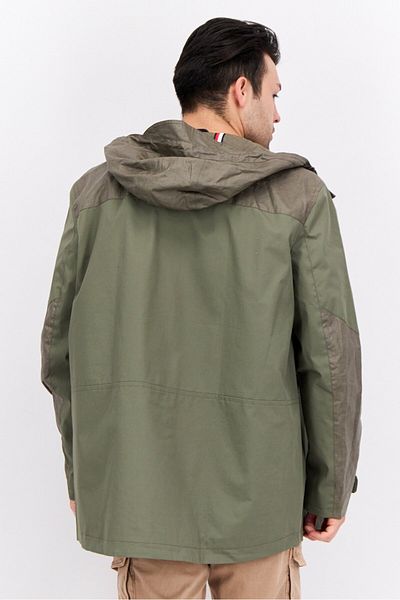 Tommy Hilfiger Men Hooded Solid Parka Jacket, Olive