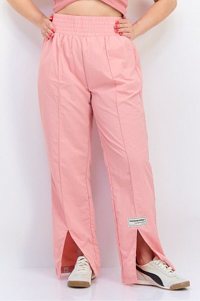 The Giving Movement Women Regular Fit Brand Logo Split Leg Pants, Pink