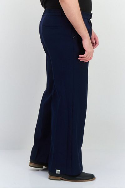 The Giving Movement Men Regular Fit Brand Logo Wide Leg Pants, Navy