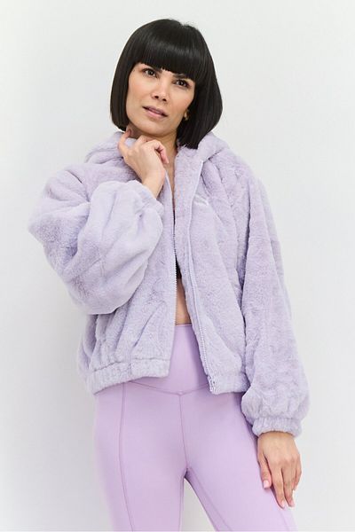 Puma Women Relaxed Fit Long Sleeve Outdoor Jacket, Lavender