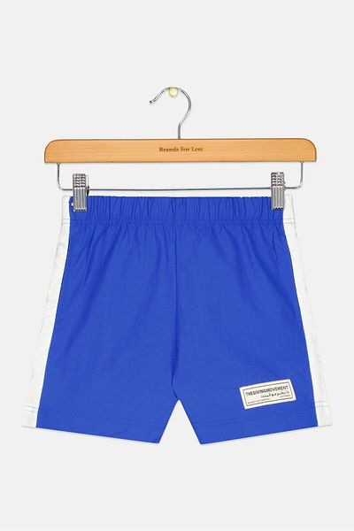 The Giving Movement Kids Girl Embroidered Basic Short, Blue