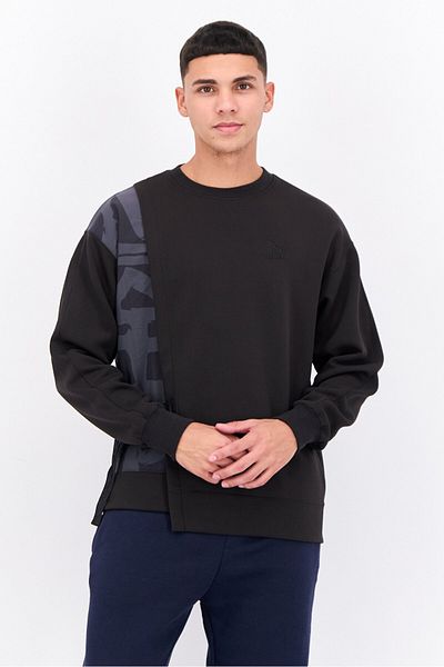 Puma Men Sportswear Fit Long Sleeve Outdoor Sweatshirts, Black