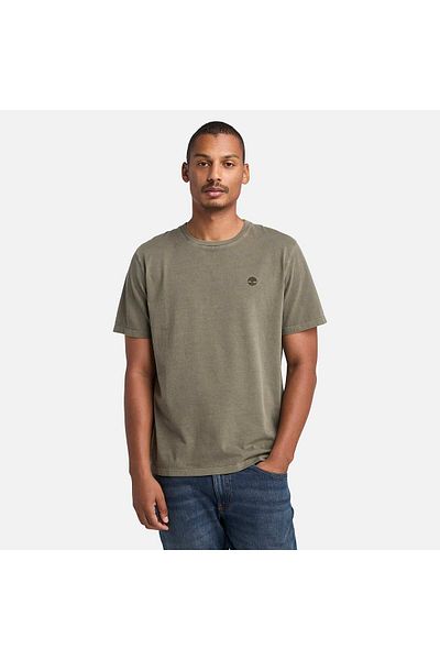 Timberland Dunstan River Garment Dye κοντό μανίκι T Ανδρικό πράσινο μπλουζάκι Tb0a5yaya581