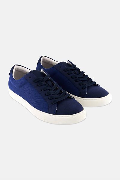 Alfani Men Medium Grayson Suede Low Cut Sneaker, Navy Blue