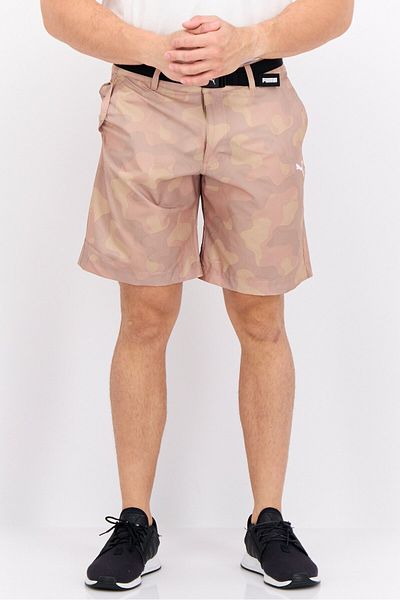 Puma Men Sportswear Fit Belted Outdoor Shorts, Khaki Combo