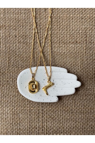 M Miel Kadın Işlemeli Kovboy Şapka Çizme Kolye 2li Set Kolye