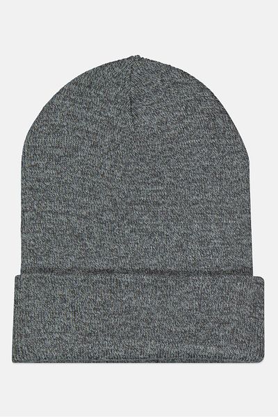 Hurley Men Brand Logo Beanie Hat, Grey