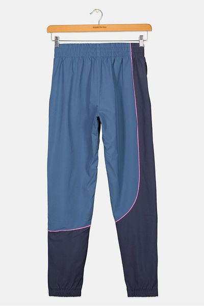 adidas Kids Girl Pull On Brand Logo Outdoor Track Pants, Dusty Blue