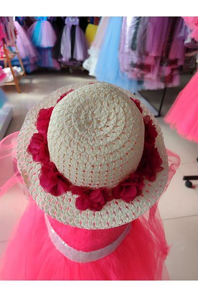 ABİYEKİDS Floral Girl Hat Trilby for 2/9 Years Aby206