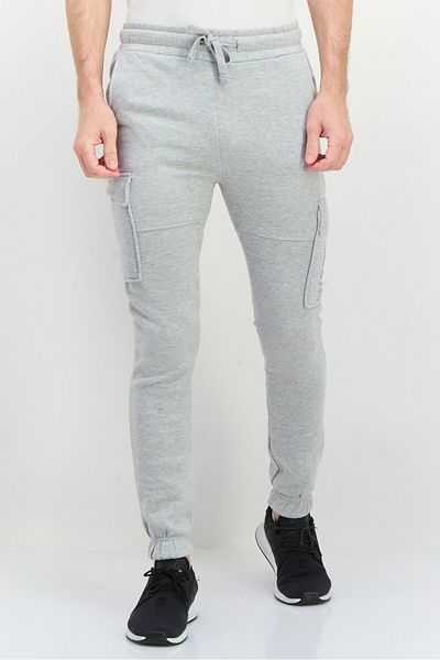 Crosshatch Men Sportswear Fit Outdoor Sweatpants, Heather Grey