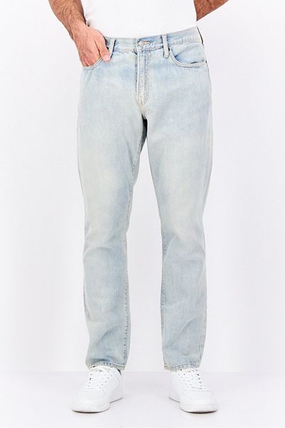 GAP Men Slim Fit Washed No Stretchable Denim Jeans, Washed Blue