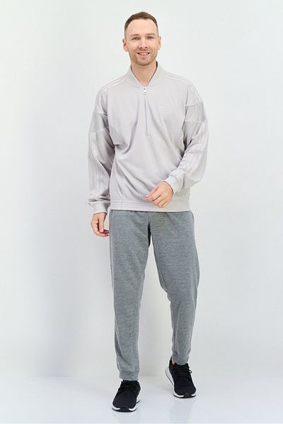 adidas Men Sportswear Fit Long Sleeve Training Sweatshirts, Light Grey