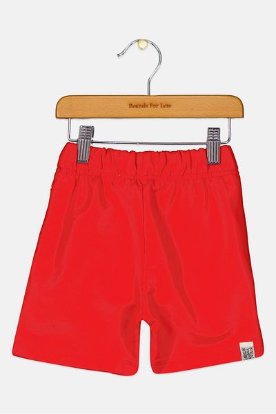 The Giving Movement Toddlers Boy Brand Logo Basic Shorts, Red