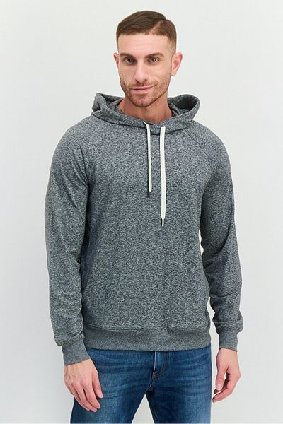 Feat Men Hooded Long Sleeve Heather Sweatshirt, Grey