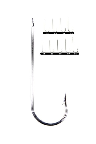 YOUVELLA 1309 Uzun Sap 2/0 Palamut Lüfer İğnesi 100’Lü Kutu Galvaniz