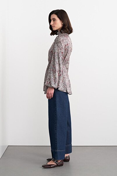 KADRİYE BAŞTÜRK Emma Patterned Tunic Claret Red