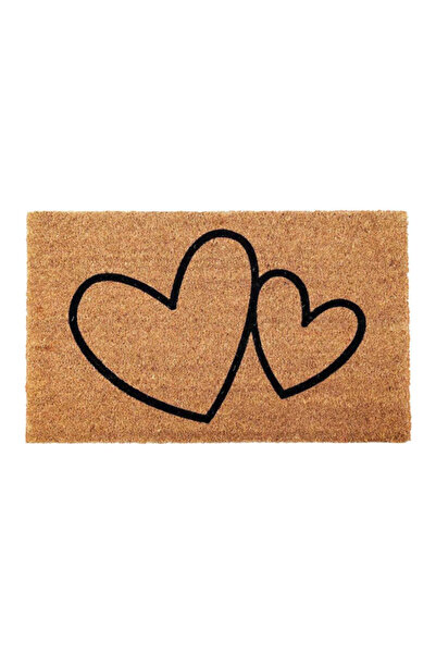 Evideco سجادة باب مزدوجة القلب بتصميم جذاب ومسند ظهر غير قابل للانزلاق، 45 × 75 سم