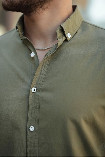 Valiberta York Linen Men's Shirt - Khaki