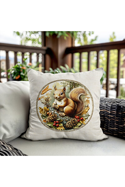 milroma Βελούδινο κάλυμμα μαξιλαριού με χειμερινό σχέδιο και εκτύπωση διπλής ...