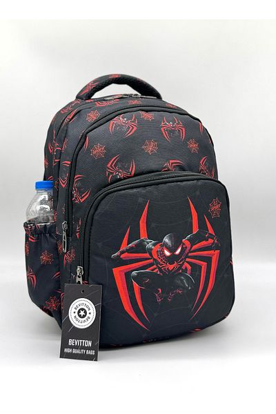 Bevitton Black Team Boy's First School Bag 3 Pieces Character Patterned